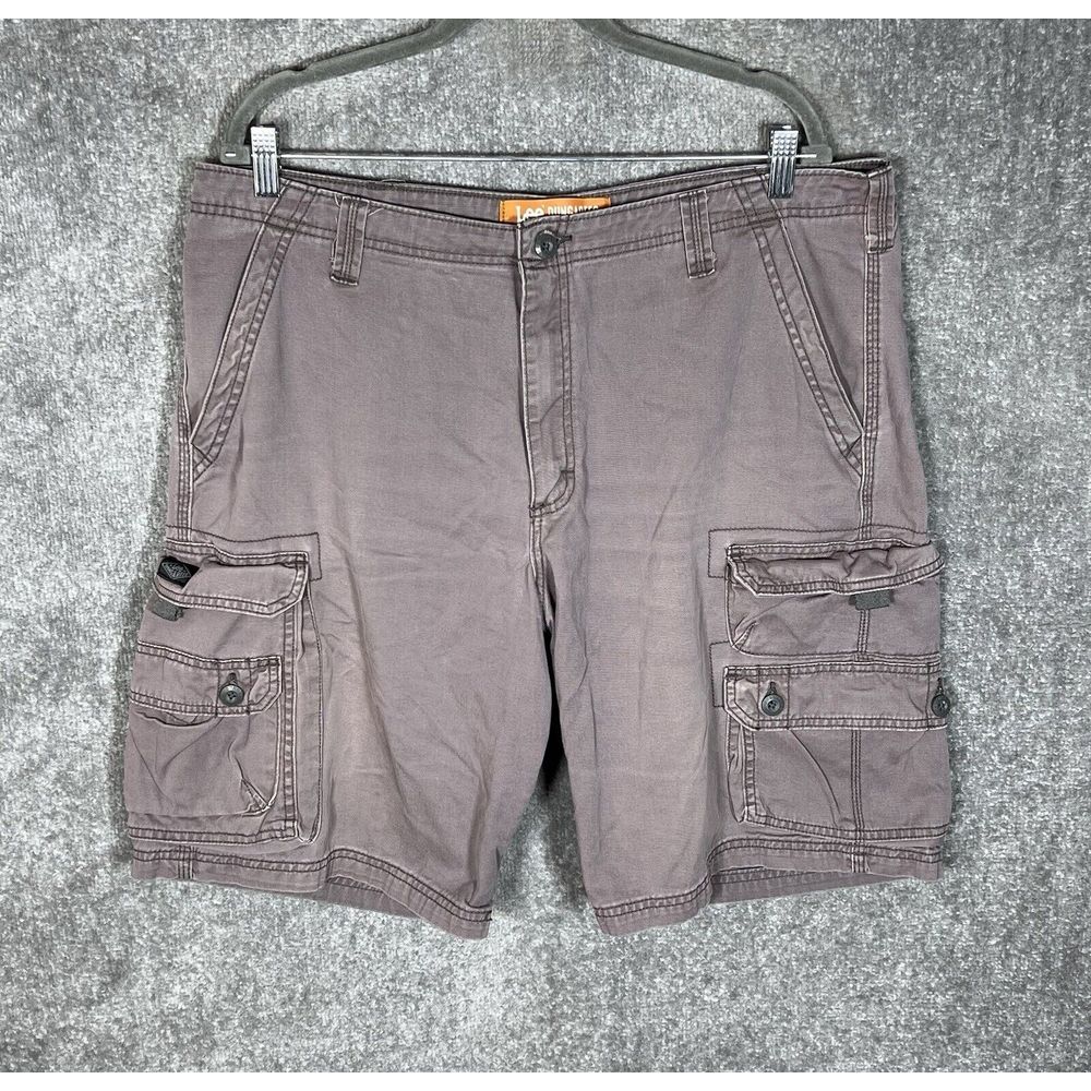 Lee Dungarees Cargo Pocket Shorts‎ Mens Size 38 Brown Cotton